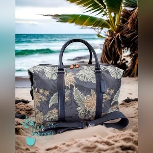 COACH EXPLORER HAWAIIAN PALM DUFFLE RARE PRINT